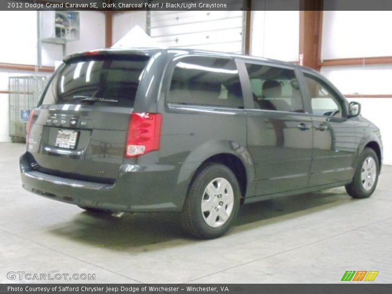 Dark Charcoal Pearl / Black/Light Graystone 2012 Dodge Grand Caravan SE