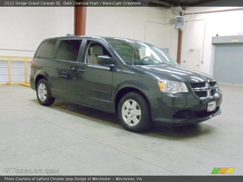 Dark Charcoal Pearl / Black/Light Graystone 2012 Dodge Grand Caravan SE