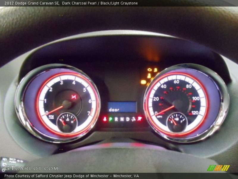 Dark Charcoal Pearl / Black/Light Graystone 2012 Dodge Grand Caravan SE