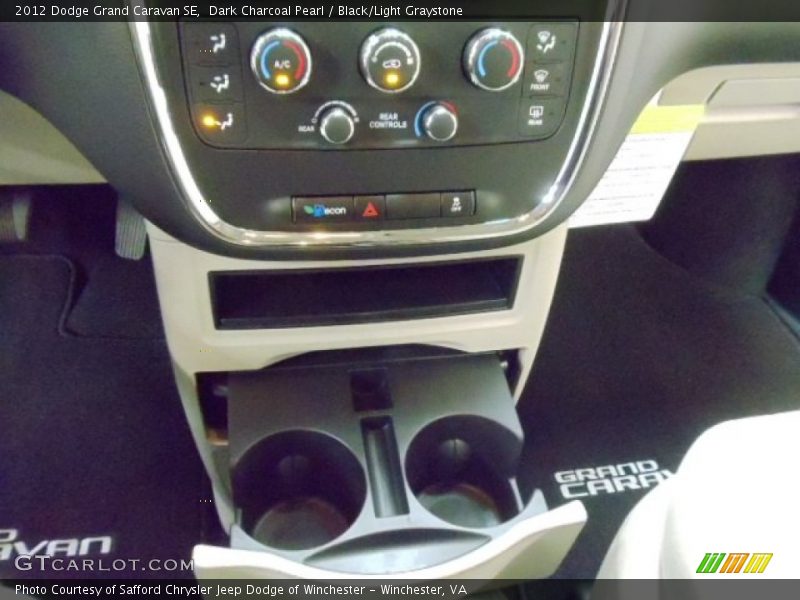Dark Charcoal Pearl / Black/Light Graystone 2012 Dodge Grand Caravan SE