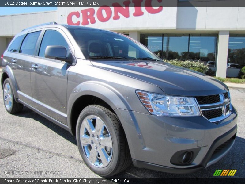 Storm Grey Pearl / Black 2012 Dodge Journey Crew