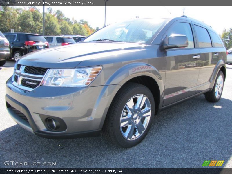 Storm Grey Pearl / Black 2012 Dodge Journey Crew
