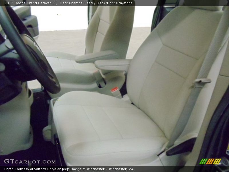 Dark Charcoal Pearl / Black/Light Graystone 2012 Dodge Grand Caravan SE