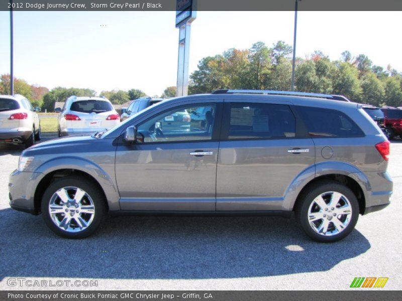 Storm Grey Pearl / Black 2012 Dodge Journey Crew