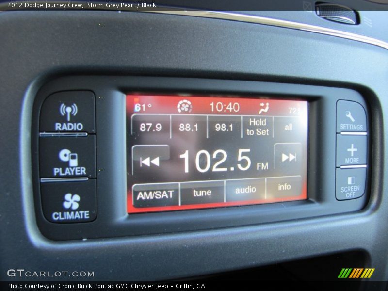 Storm Grey Pearl / Black 2012 Dodge Journey Crew