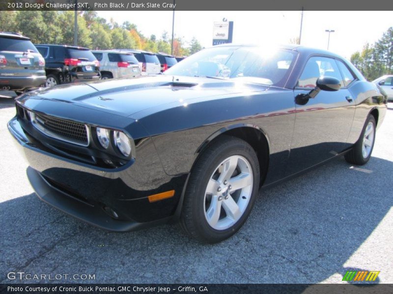 Pitch Black / Dark Slate Gray 2012 Dodge Challenger SXT