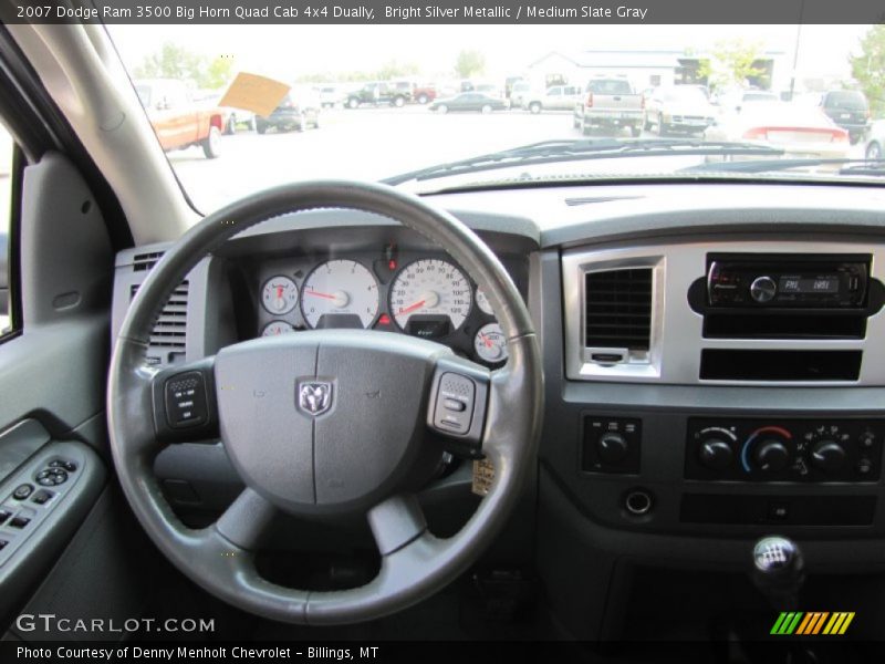 Bright Silver Metallic / Medium Slate Gray 2007 Dodge Ram 3500 Big Horn Quad Cab 4x4 Dually