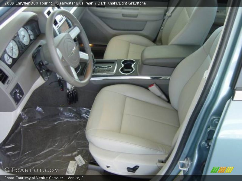 Clearwater Blue Pearl / Dark Khaki/Light Graystone 2009 Chrysler 300 Touring