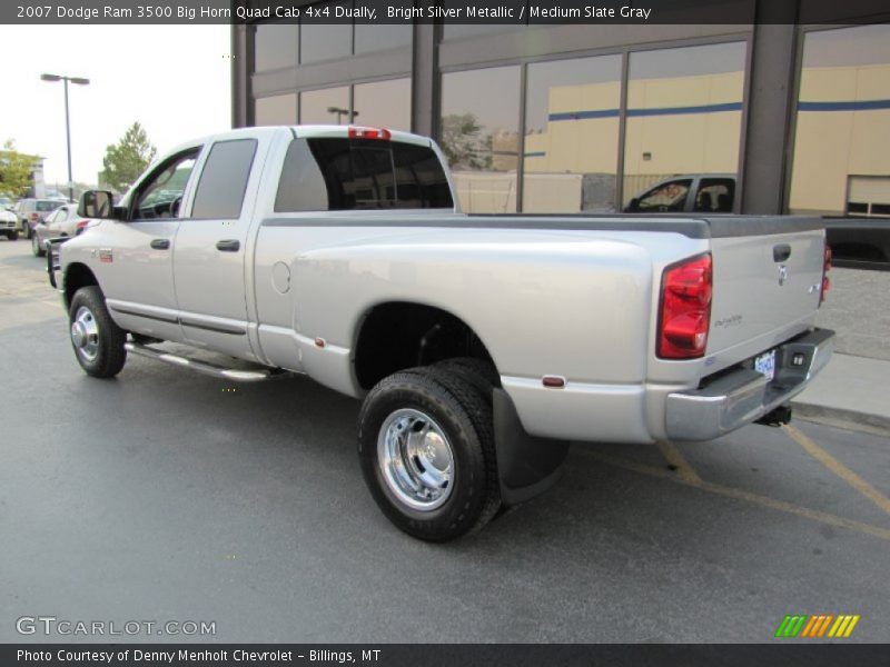 Bright Silver Metallic / Medium Slate Gray 2007 Dodge Ram 3500 Big Horn Quad Cab 4x4 Dually