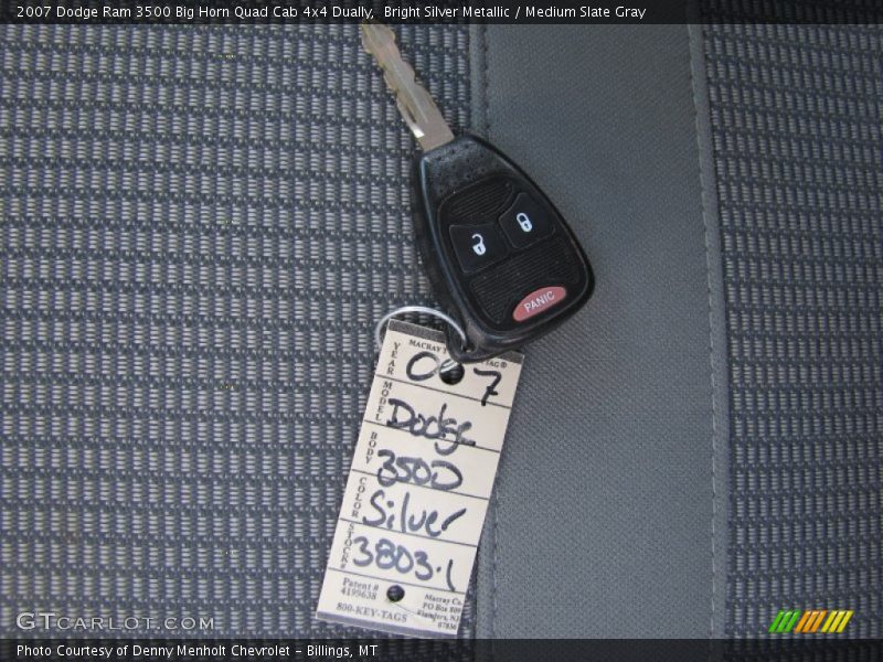 Bright Silver Metallic / Medium Slate Gray 2007 Dodge Ram 3500 Big Horn Quad Cab 4x4 Dually