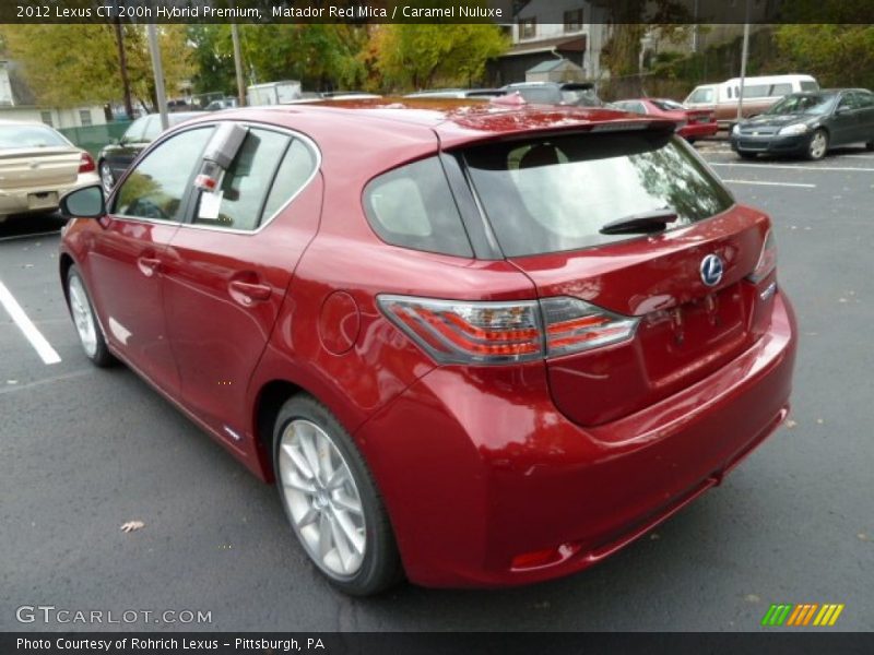 Matador Red Mica / Caramel Nuluxe 2012 Lexus CT 200h Hybrid Premium