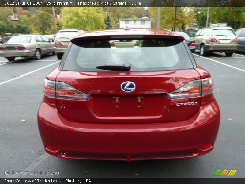 Matador Red Mica / Caramel Nuluxe 2012 Lexus CT 200h Hybrid Premium