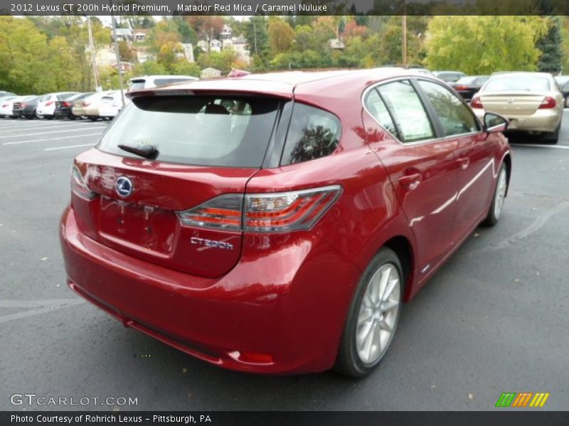 Matador Red Mica / Caramel Nuluxe 2012 Lexus CT 200h Hybrid Premium