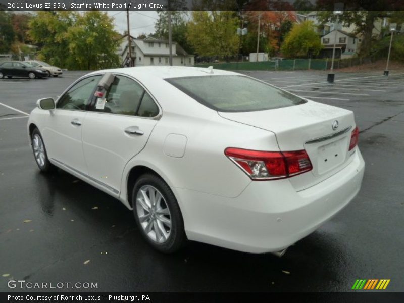 Starfire White Pearl / Light Gray 2011 Lexus ES 350