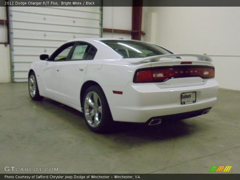 Bright White / Black 2012 Dodge Charger R/T Plus