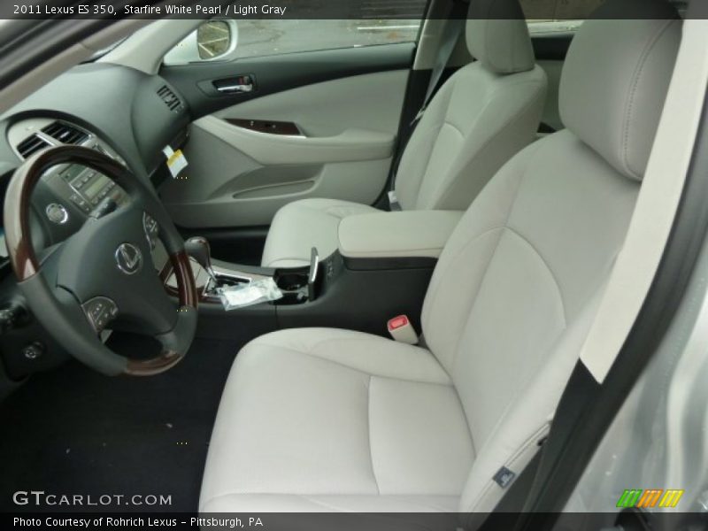 Starfire White Pearl / Light Gray 2011 Lexus ES 350