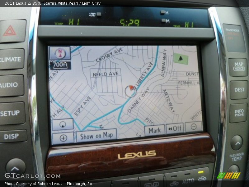 Starfire White Pearl / Light Gray 2011 Lexus ES 350