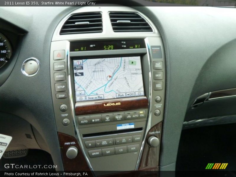 Starfire White Pearl / Light Gray 2011 Lexus ES 350