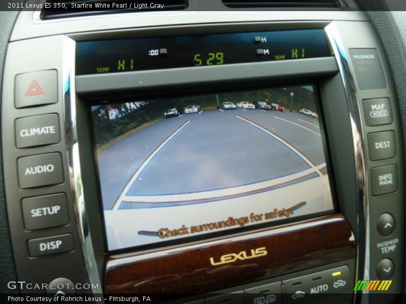 Starfire White Pearl / Light Gray 2011 Lexus ES 350
