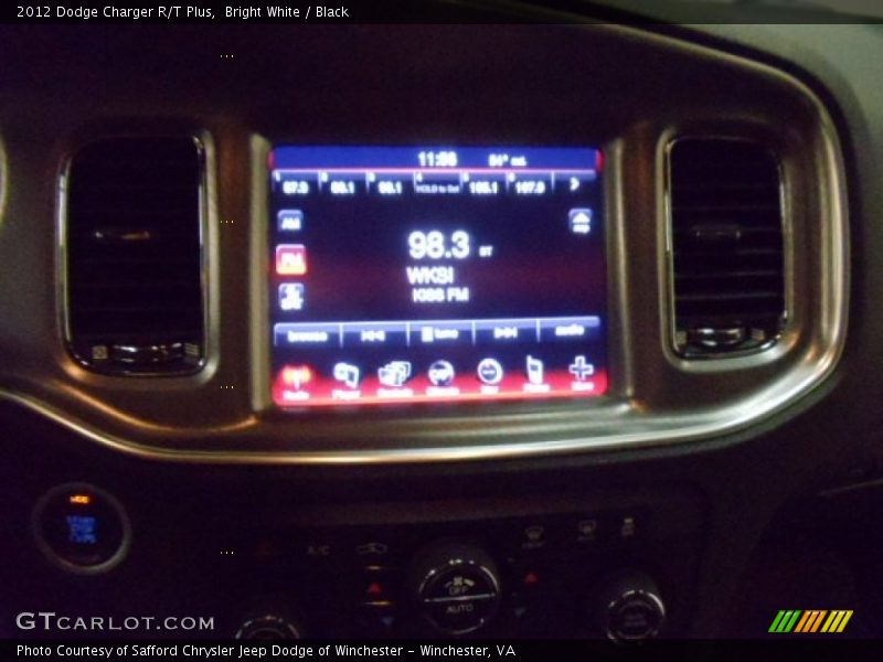 Bright White / Black 2012 Dodge Charger R/T Plus