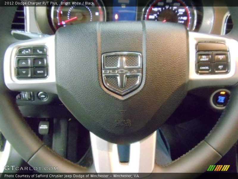 Bright White / Black 2012 Dodge Charger R/T Plus