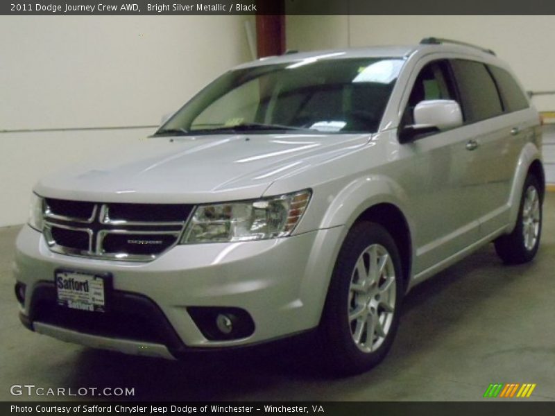 Bright Silver Metallic / Black 2011 Dodge Journey Crew AWD