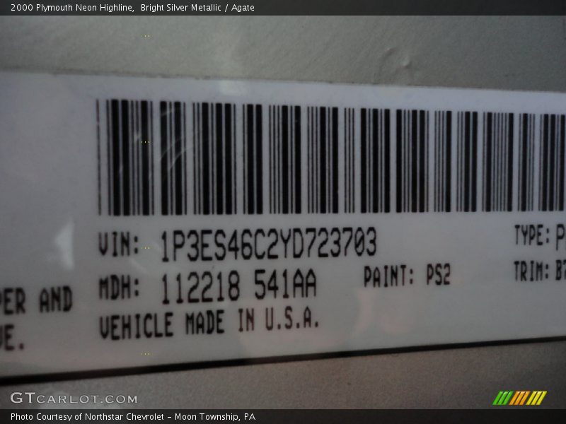 Bright Silver Metallic / Agate 2000 Plymouth Neon Highline