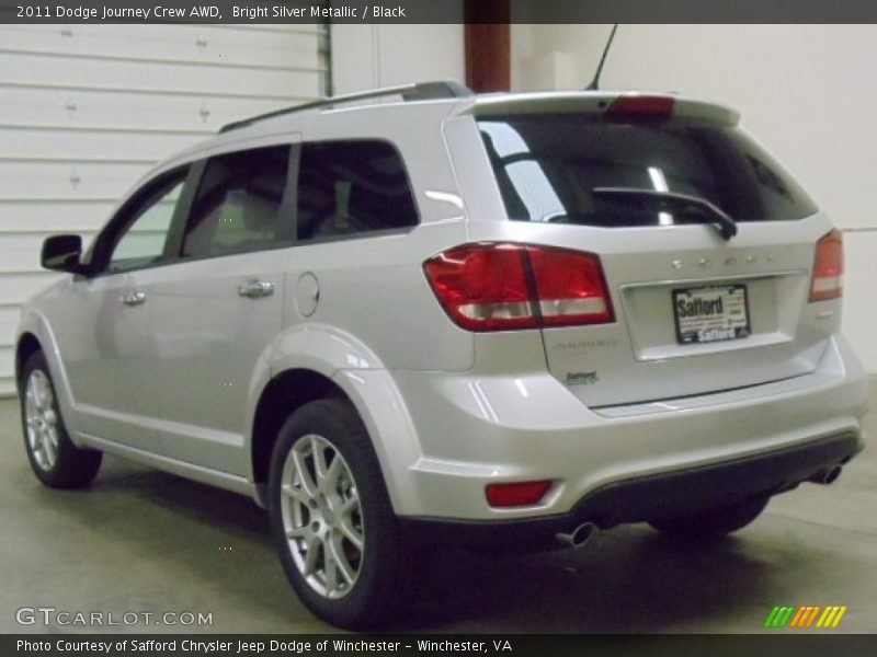 Bright Silver Metallic / Black 2011 Dodge Journey Crew AWD