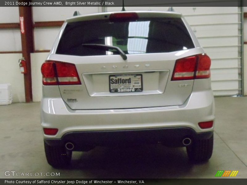 Bright Silver Metallic / Black 2011 Dodge Journey Crew AWD