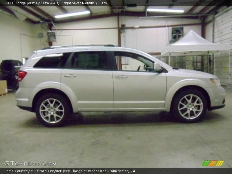 Bright Silver Metallic / Black 2011 Dodge Journey Crew AWD