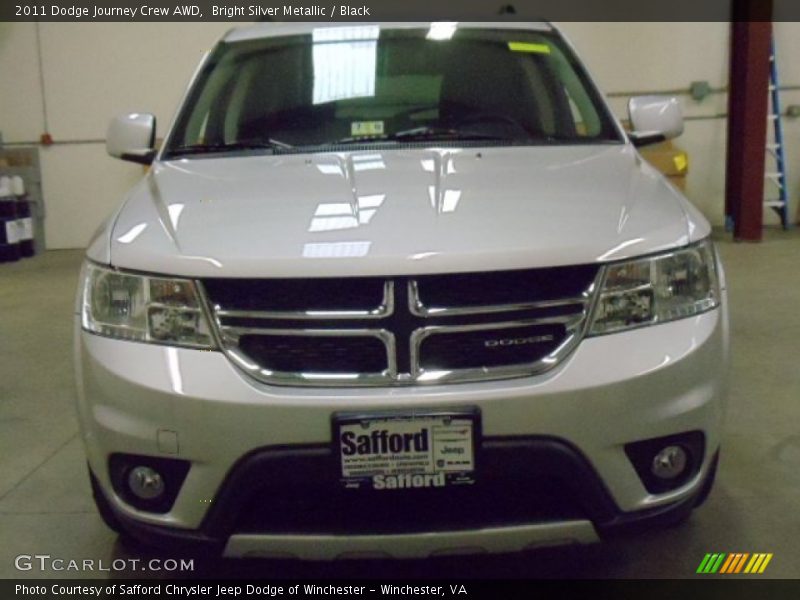 Bright Silver Metallic / Black 2011 Dodge Journey Crew AWD