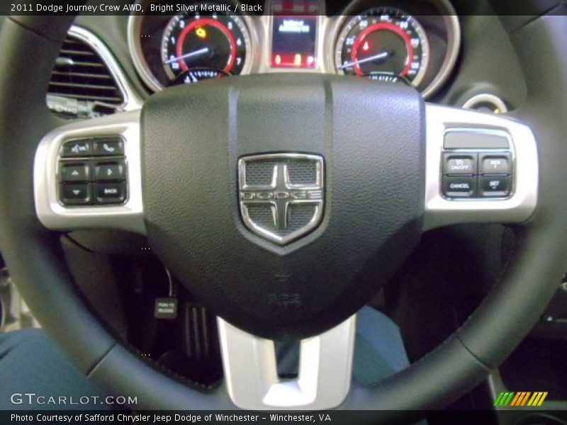 Bright Silver Metallic / Black 2011 Dodge Journey Crew AWD