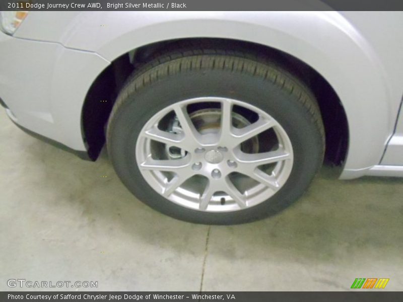 Bright Silver Metallic / Black 2011 Dodge Journey Crew AWD
