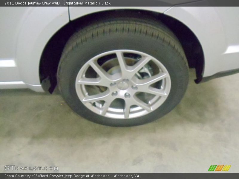 Bright Silver Metallic / Black 2011 Dodge Journey Crew AWD