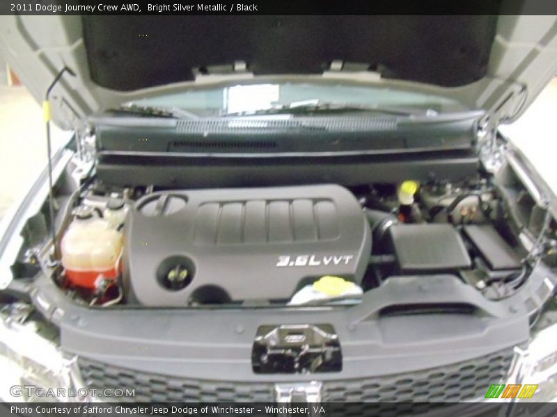 Bright Silver Metallic / Black 2011 Dodge Journey Crew AWD