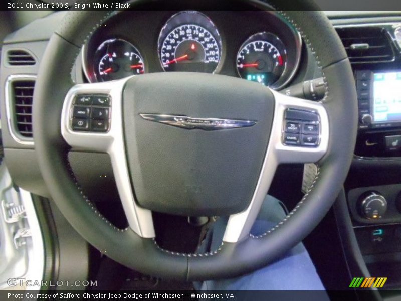 Bright White / Black 2011 Chrysler 200 S