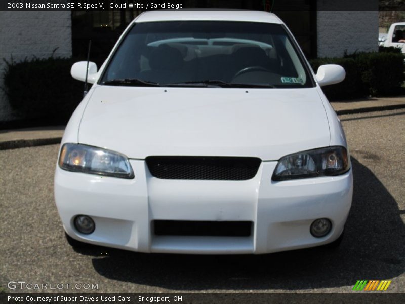 Cloud White / Sand Beige 2003 Nissan Sentra SE-R Spec V