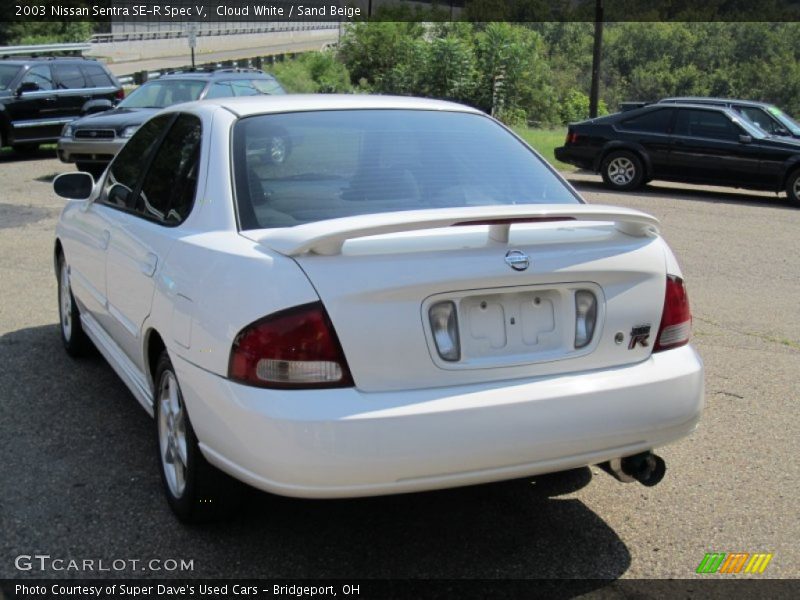 Cloud White / Sand Beige 2003 Nissan Sentra SE-R Spec V