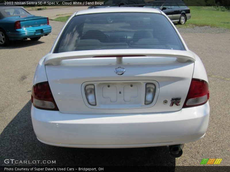 Cloud White / Sand Beige 2003 Nissan Sentra SE-R Spec V