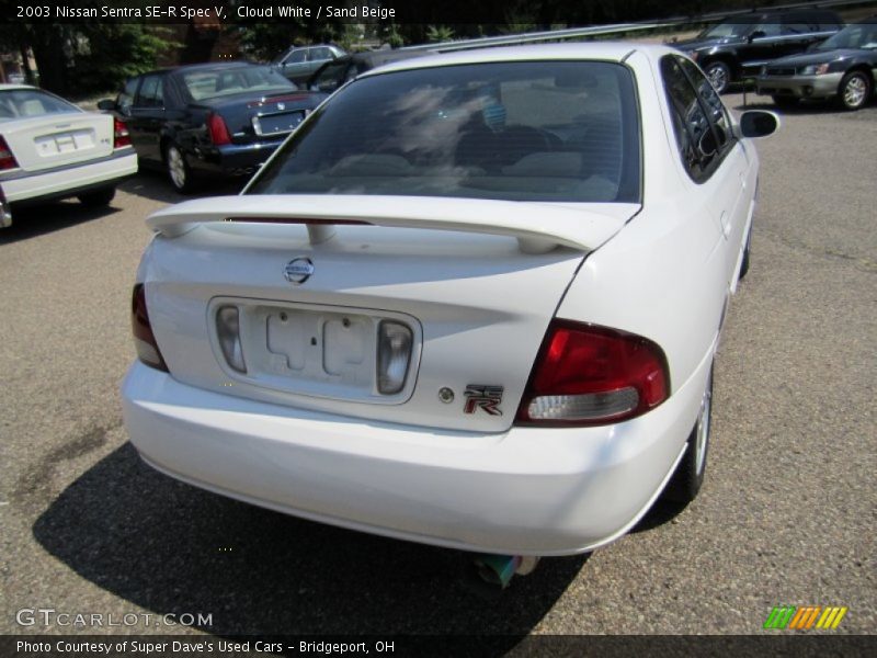 Cloud White / Sand Beige 2003 Nissan Sentra SE-R Spec V