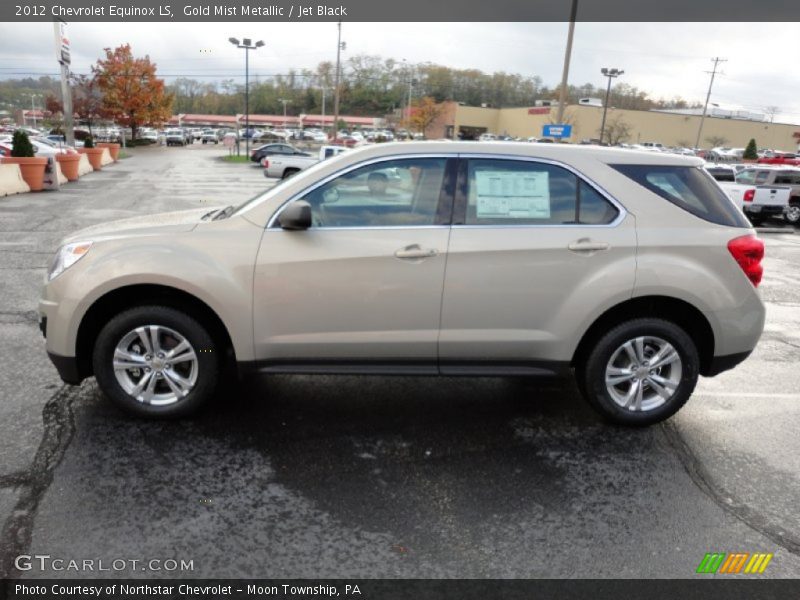 Gold Mist Metallic / Jet Black 2012 Chevrolet Equinox LS