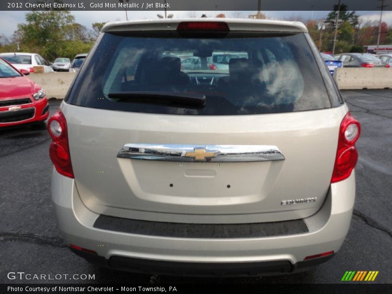 Gold Mist Metallic / Jet Black 2012 Chevrolet Equinox LS