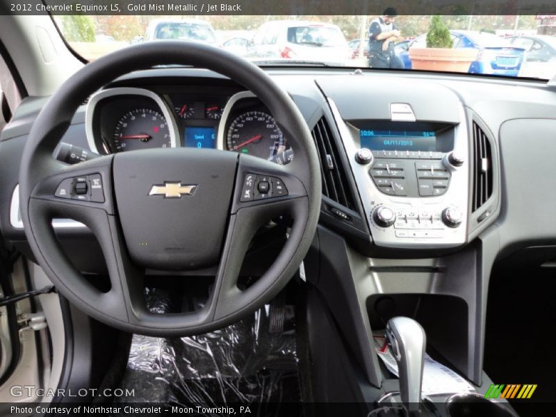 Gold Mist Metallic / Jet Black 2012 Chevrolet Equinox LS