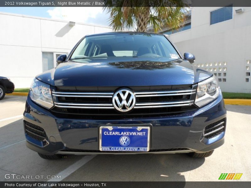 Night Blue Metallic / Black 2012 Volkswagen Tiguan S