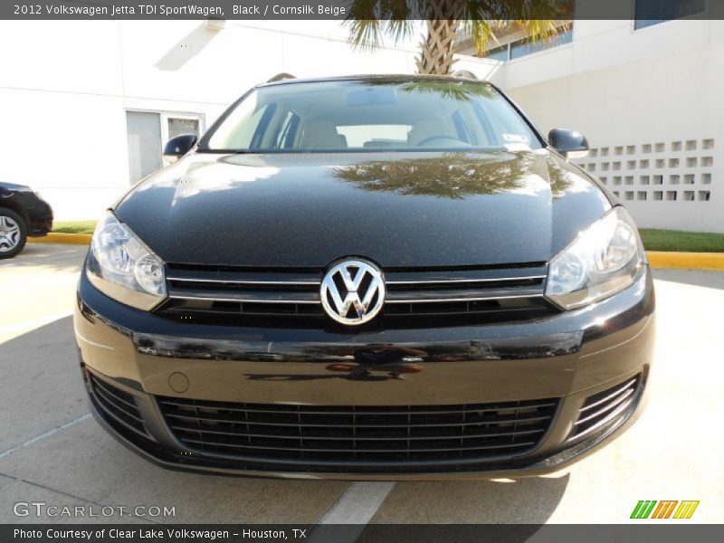 Black / Cornsilk Beige 2012 Volkswagen Jetta TDI SportWagen