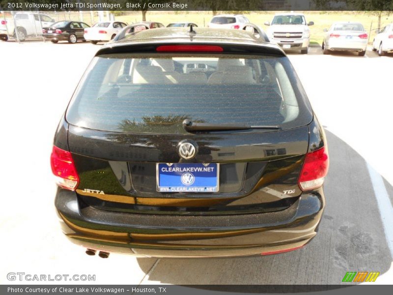 Black / Cornsilk Beige 2012 Volkswagen Jetta TDI SportWagen
