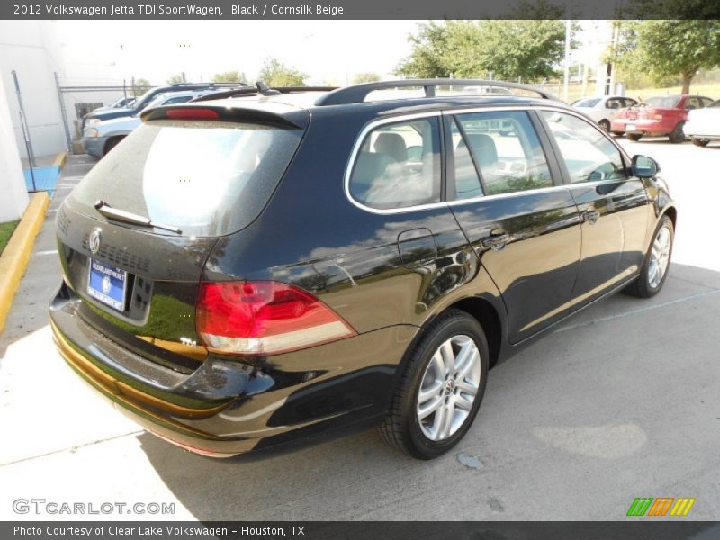 Black / Cornsilk Beige 2012 Volkswagen Jetta TDI SportWagen