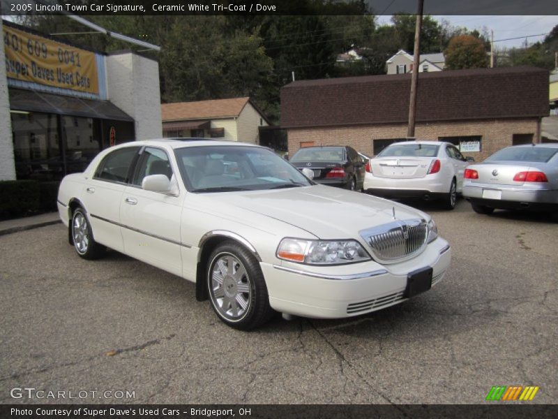 Ceramic White Tri-Coat / Dove 2005 Lincoln Town Car Signature