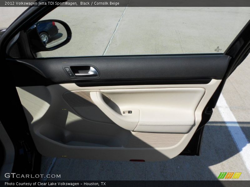 Black / Cornsilk Beige 2012 Volkswagen Jetta TDI SportWagen