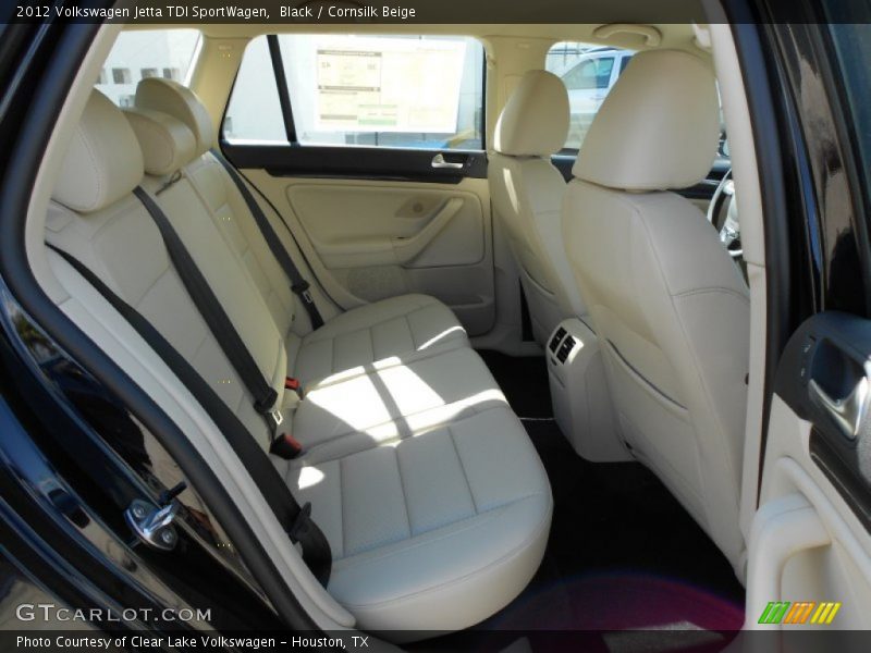 Black / Cornsilk Beige 2012 Volkswagen Jetta TDI SportWagen